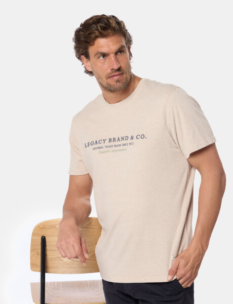 REMERA BORDADA Beige