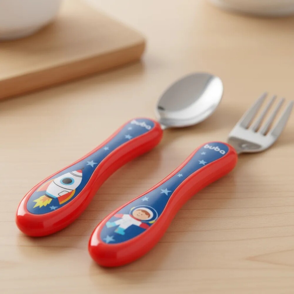 Set cubiertos metal BUBA astronauta