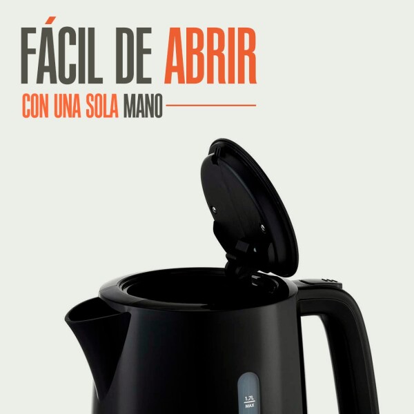 Jarra Electrica Marvo 1.7 Litros Corte Automatico Hervidor Variante Color Negro