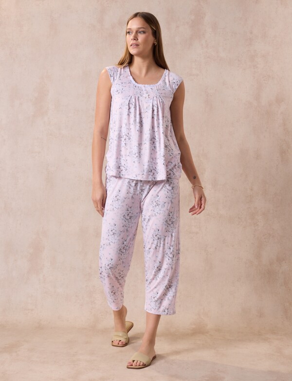 Pijama C/capri ROSA/MULTI