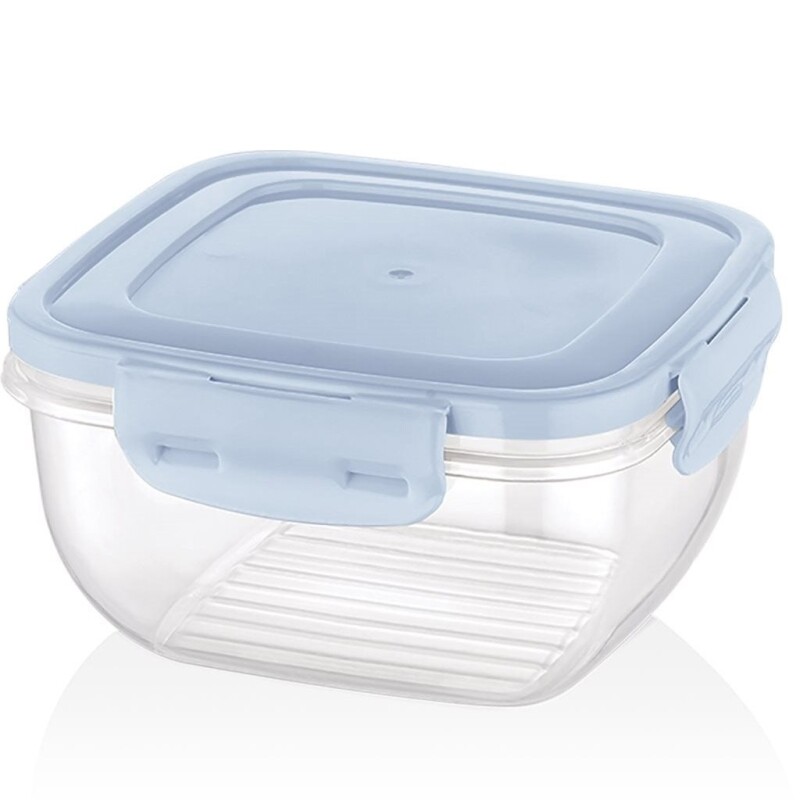 Ho.Recipiente PLas.Cuad.C/Tapa 1.500Ml. N/a