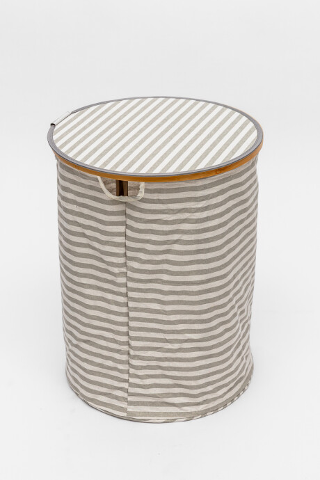 Cesto Aurien A Rayas C/tapa Estampado 2