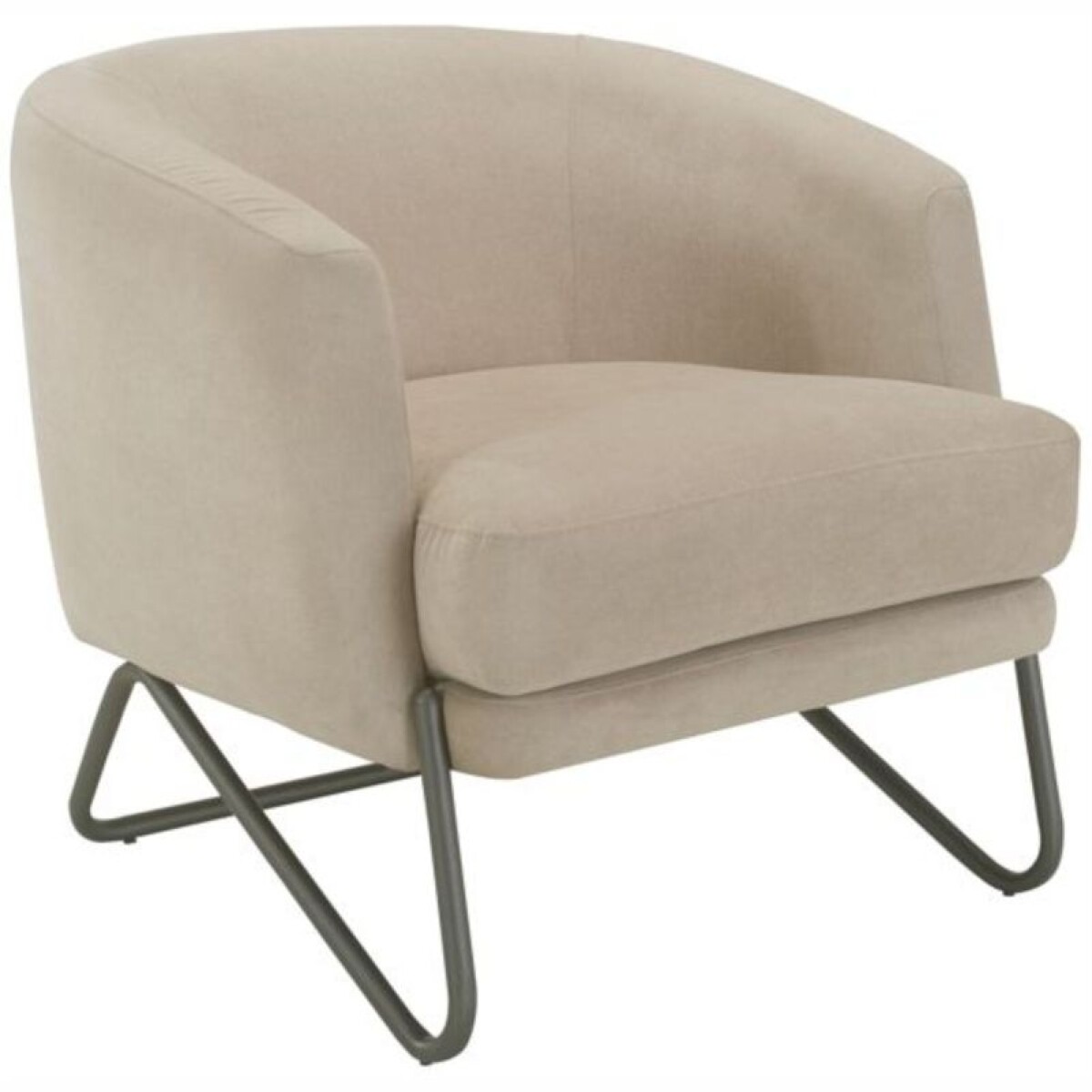 Butaca 3788 Tapizada en Tela - Marrón 