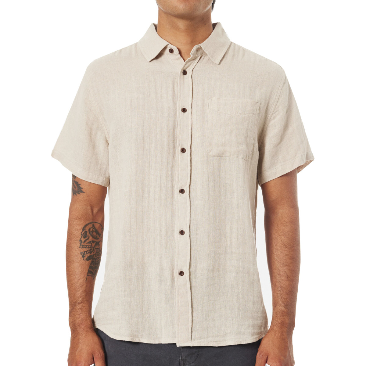 Camisa Katin Alan Solid Shirt Biege 