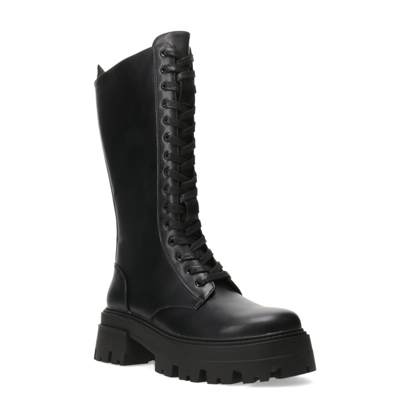 Botas de Mujer Miss Carol TOLLER de caña alta acordonada Negro