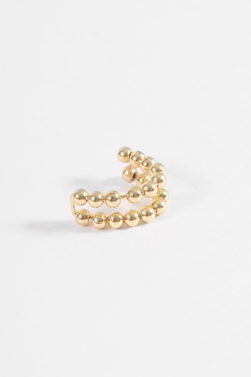 Earcuff perlas dorado