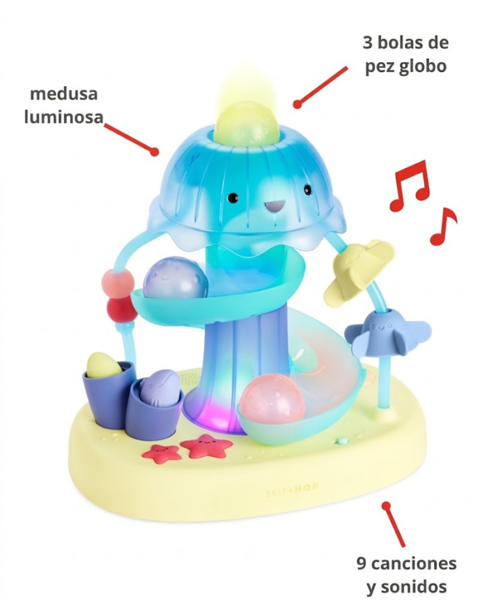 Torre de pelotas interactiva musical, diseño medusa Torre de pelotas interactiva musical, diseño medusa