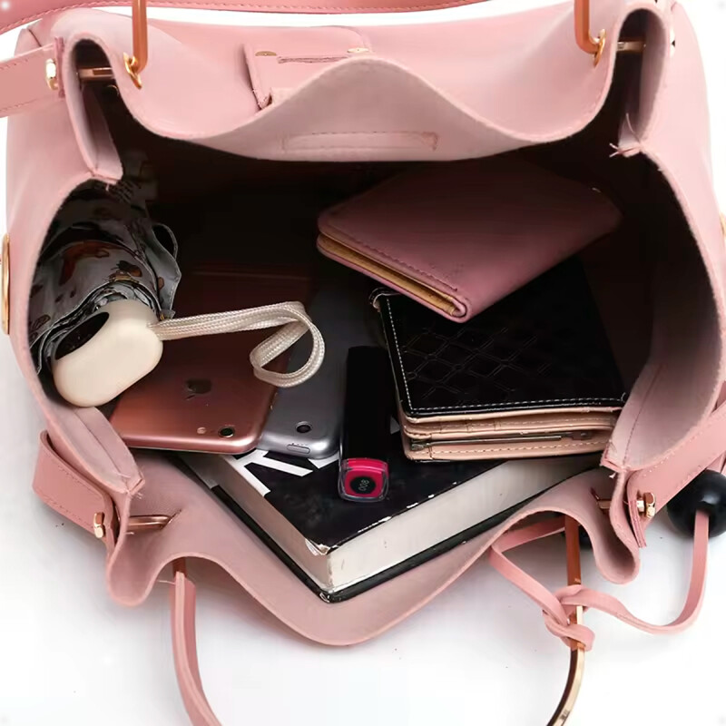 Bolso Cartera de Hombro y de Mano Rosado