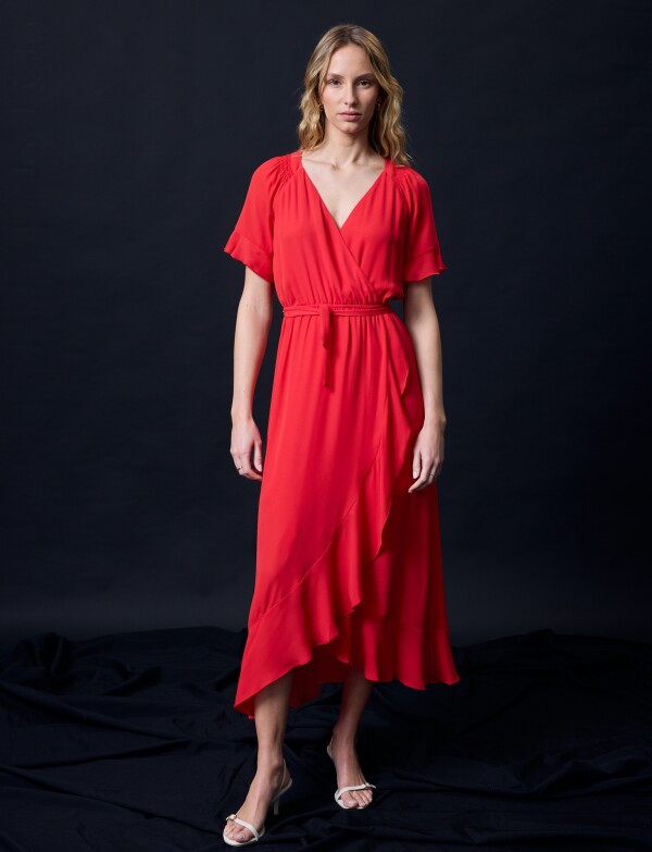 Vestido Maxi Cruzado ROJO