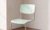 Silla de Comedor Metal Cromado y Madera - Moon Verde