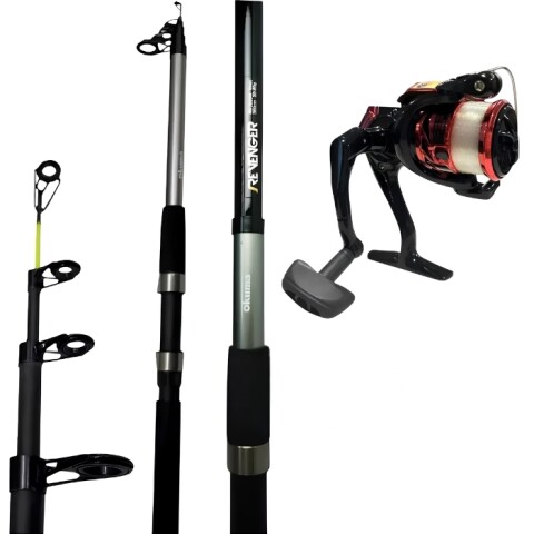 Combo Caña Okuma Telescópica 2,40 Mts + Reel + Tanza Combo Caña Okuma Telescópica 2,40 Mts + Reel + Tanza