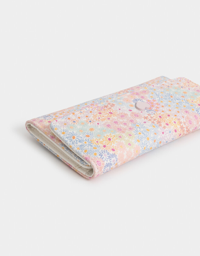 Ficheros Clasico Billetera Fichero Con Broche - Estampado Flores