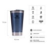 Vaso Stanley Con Destapador 470ml Verano Color Night Fall/Azul Beer Pint Con Tapa Vaso Stanley Con Destapador 470ml Verano Color Night Fall/azul Beer Pint Con Tapa