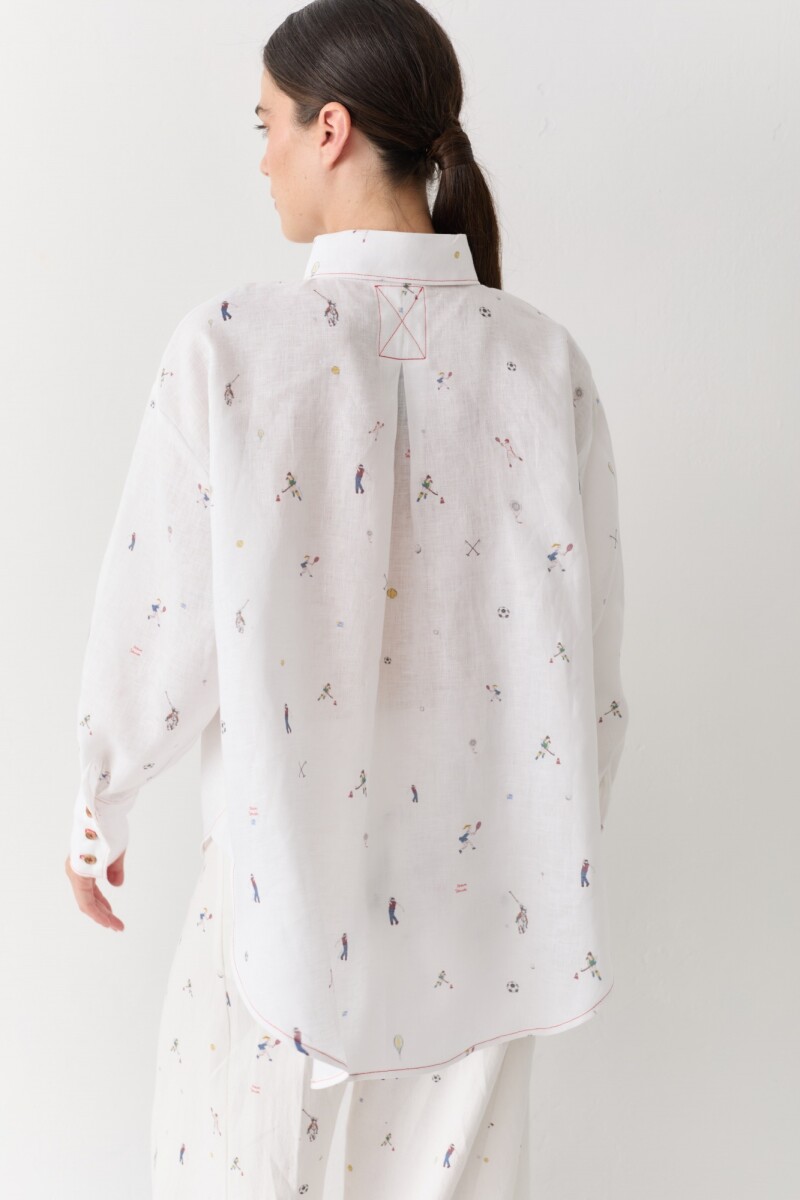 PRE VENTA CAMISA PRINT TEAM Blanco