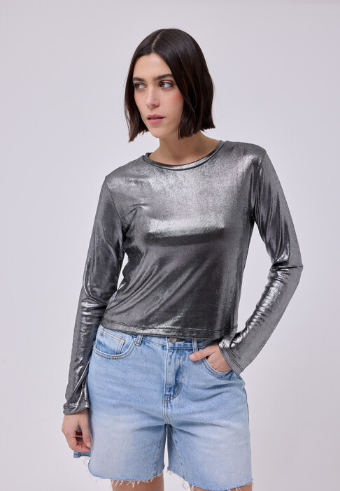 Remera Night Plateado