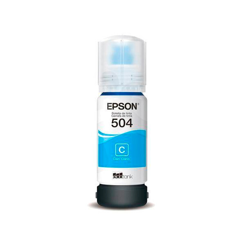 Botella de Tinta Epson T504 Cian Botella de Tinta Epson T504 Cian