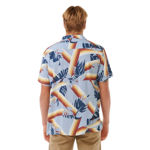 Camisa Rip Curl Surf Revival Hoffman S/S Shirt - Celeste Camisa Rip Curl Surf Revival Hoffman S/S Shirt - Celeste