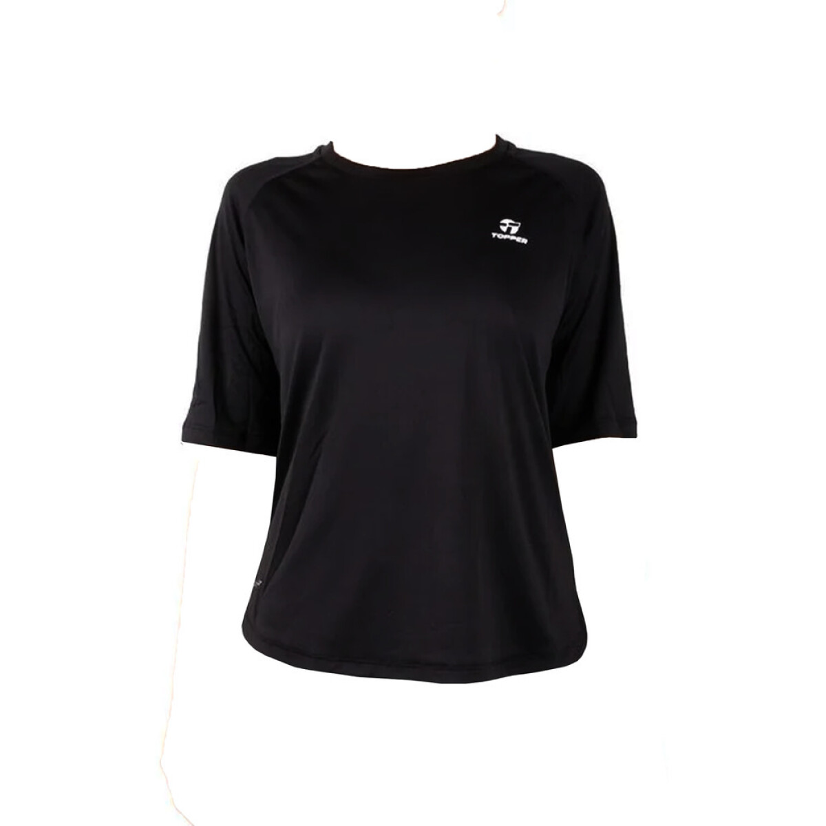 T-SHIRT MC WMN TRNG LOOSE blanco - NEGRO 