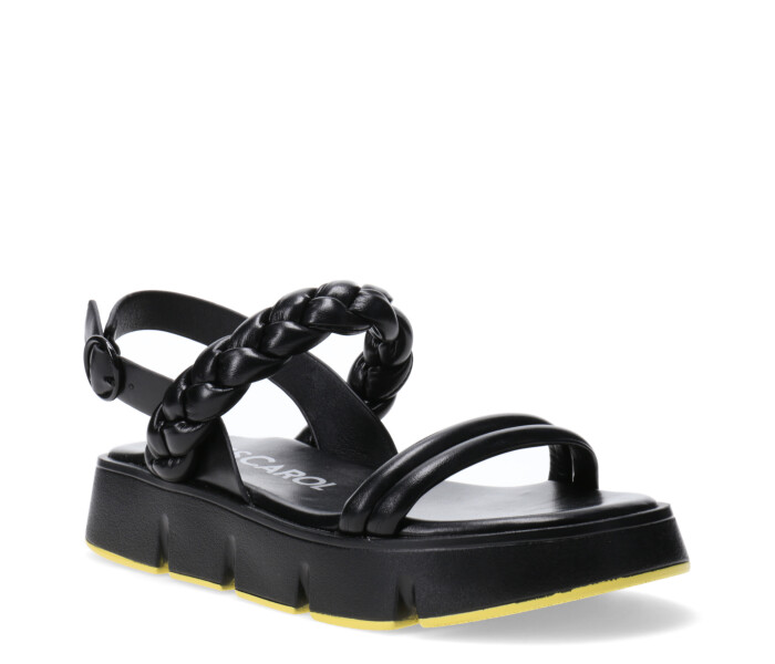 Sandalia de Mujer Miss Carol PIPI con tira trenzada Negro