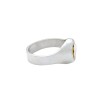 Anillo Profesión Asistente social-Plata y Oro-Sin Piedra-AP5002 Sinpiedra