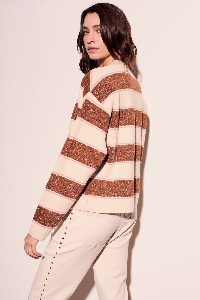 Sweater Rayado Camel