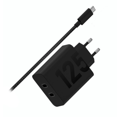 Cargador De Pared Motorola 125w Usb-c Dual Port CARGADOR MOTOROLA 125W DUO USB C NEGRO