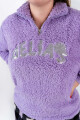 PIJAMA CON CIERRE EN SHERPA LILA