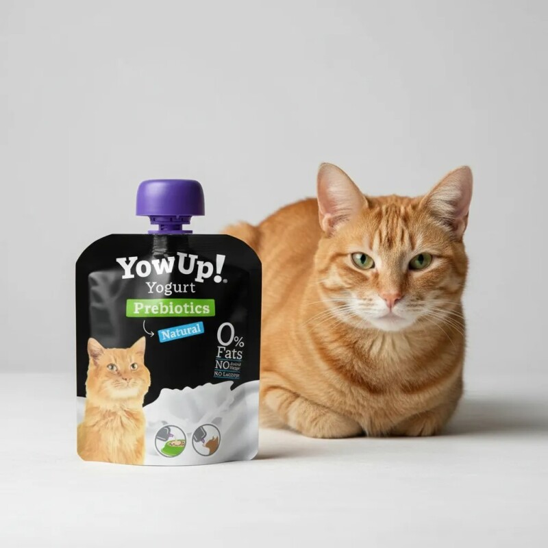 YOWUP YOGURT PARA GATOS 85 GRAMOS PREBIÓTICOS SABOR NATURAL