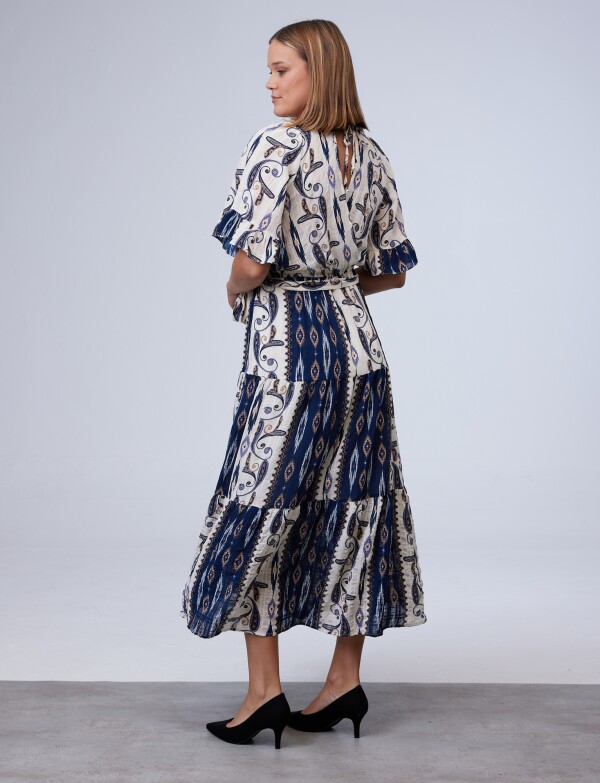 Vestido Bulgaro MULTI/AZUL