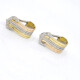 Caravanas En Oro 18K De 3 Tonos Con Brillantes Caravanas En Oro 18K De 3 Tonos Con Brillantes