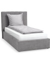 Estructura cama HASLEV 1 Plaza 90x200 gris osc Estructura cama HASLEV 1 Plaza 90x200 gris osc