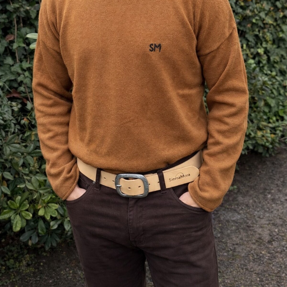 One Hole Belt - Suela / Plateado 