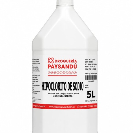 Hipoclorito de Sodio 5 L