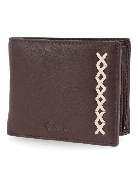 Billetera Cuero con Vista Marrón