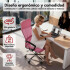 Silla de escritorio Oficina Sillon Ejecutiva Ergonomica giratoria Tela Mesh IMBACK Color Rosa Silla de escritorio Oficina Sillon Ejecutiva Ergonomica giratoria Tela Mesh IMBACK Color Rosa
