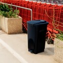 Papelera Tacho Basura Tramontina T-Force 50 litros Negro NEGRO