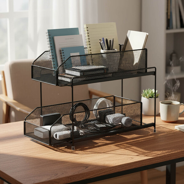 Estante Organizador Mesada Alacena Cocina 2 Cajones Multiuso Imback Color Negro Estante Organizador Mesada Alacena Cocina 2 Cajones Multiuso Imback Color Negro