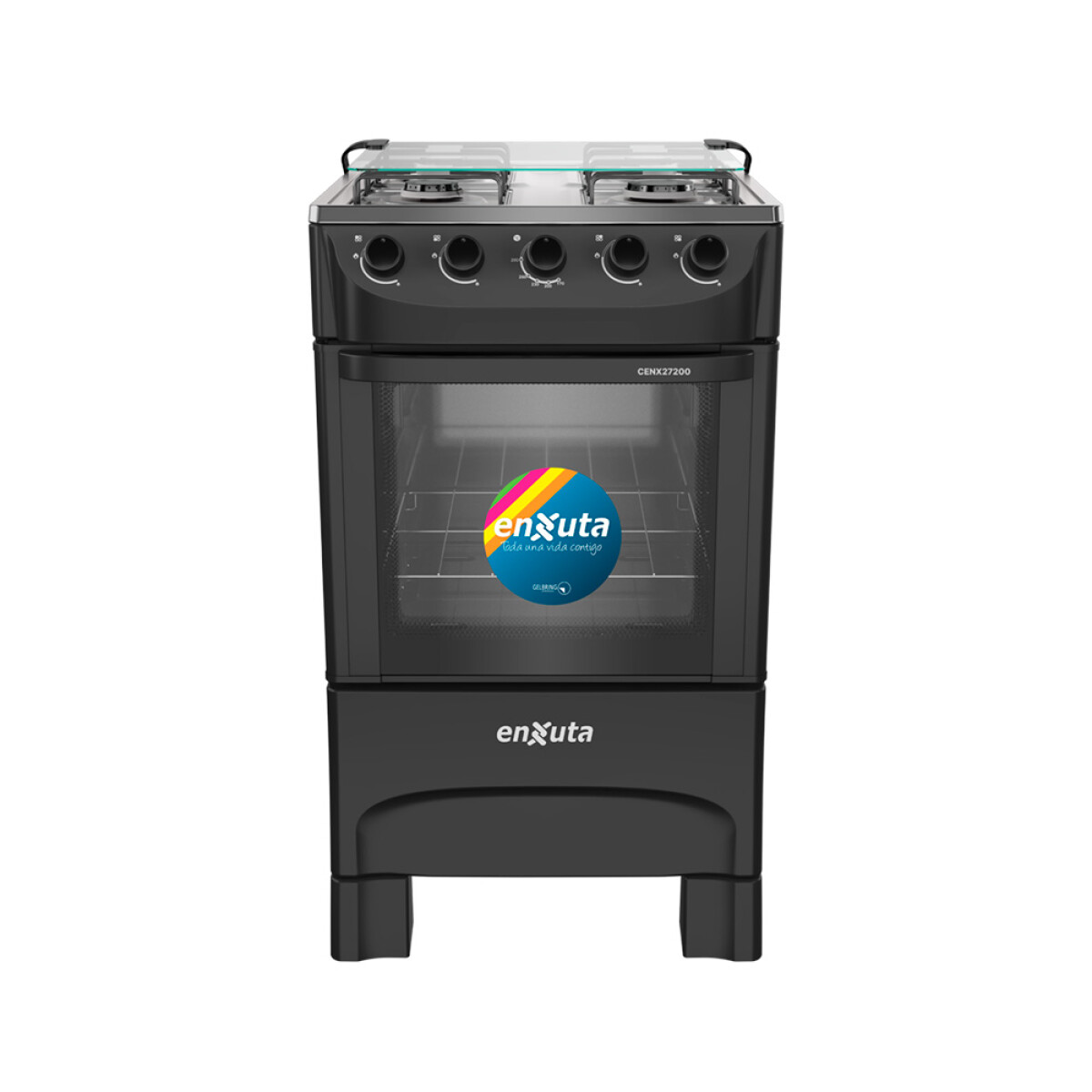 Cocina Multigas 4 Hornallas Color Negro 