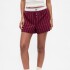 FLANNEL BOXER SHORT BURGUNDY STRIPE