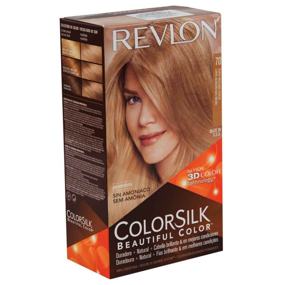 REVLON COLORSILK MEDIUM ASH BLONDE N70 única
