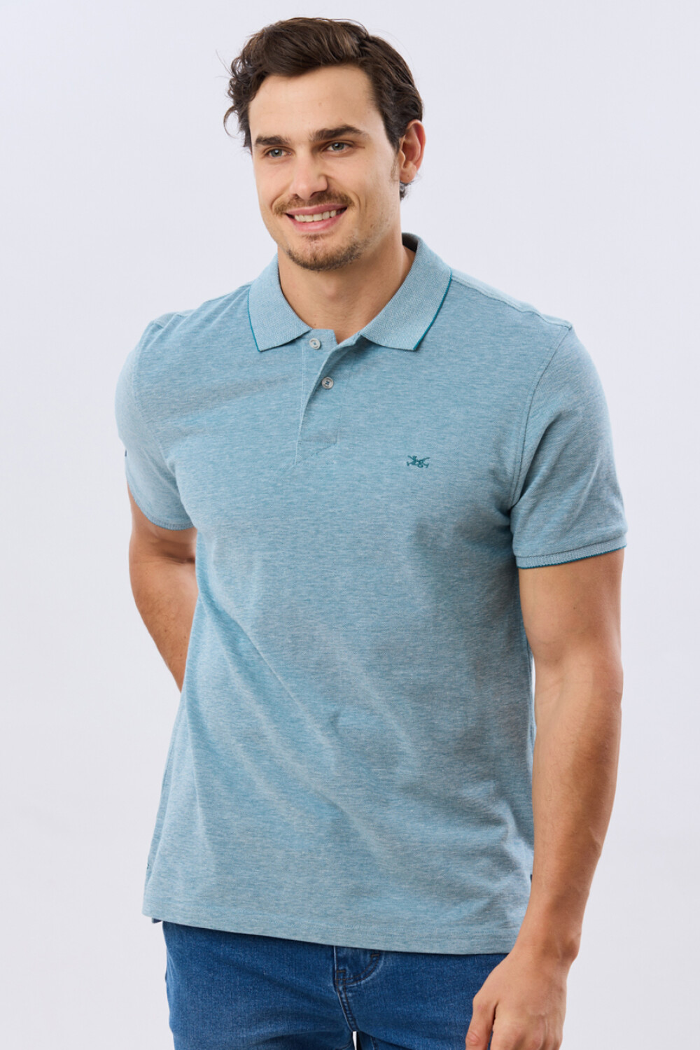 REMERA POLO LISA PIQUÉ Petroleo