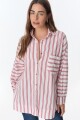 Camisa Dalia Rayas Rojo/Blanco