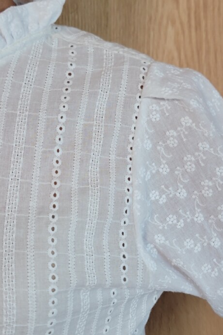 Camisa Mili Broderie blanco