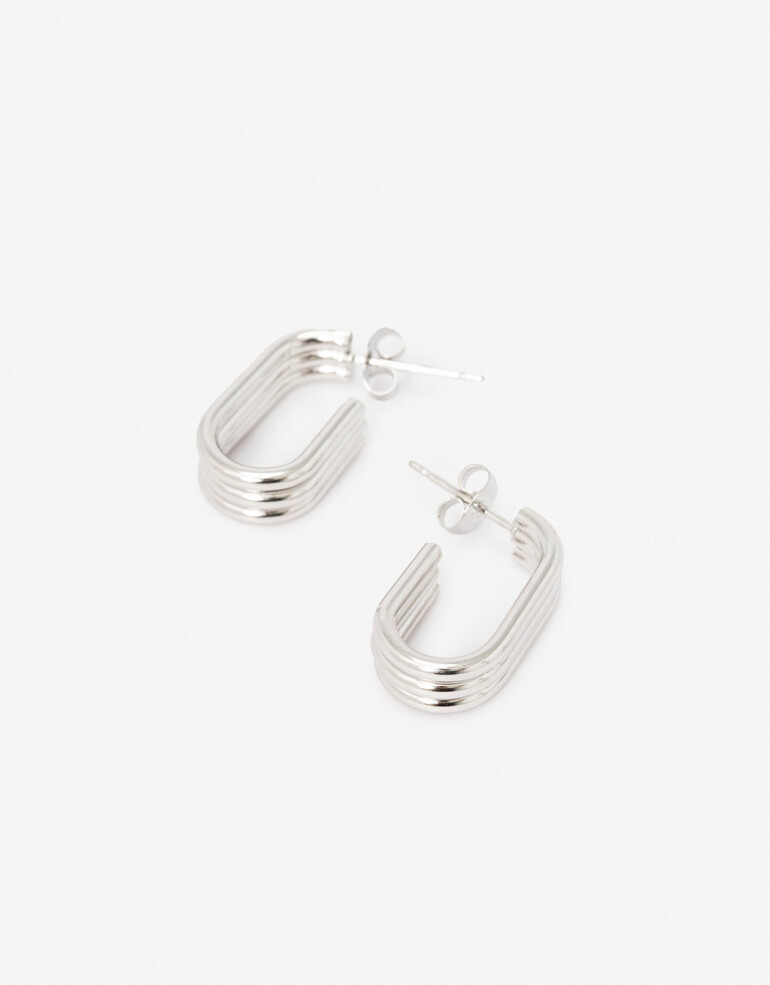 Aros Argollas Metal Argollas De Acero - Plateado