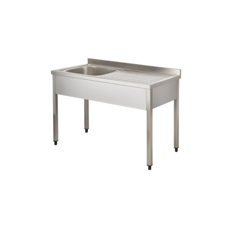 Mesada de Lavado con 1 Pileta a la Izquierda de Acero Inoxidable 120 x 60 x 85 cm Mesada de Lavado con 1 Pileta a la Izquierda de Acero Inoxidable 120 x 60 x 85 cm
