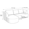SOFA SHERLON ÉLE 3 PUESTOS BEIGE 6268905 2PZS CD Unica
