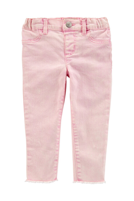 Pantalón de jean elastizado rosa 0