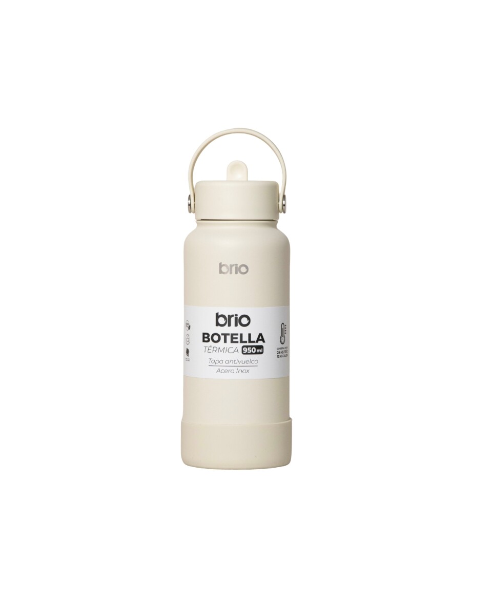 Botella Térmica brio 950ml Acero Inoxidable - Crema 