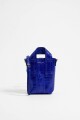 Bolso bandolera mini piel Azul