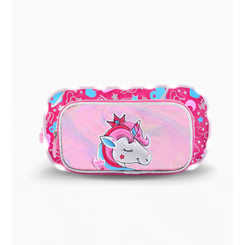 Cartuchera Footy Unicornio Bolsiillo F19062 Fucsia - Rosa
